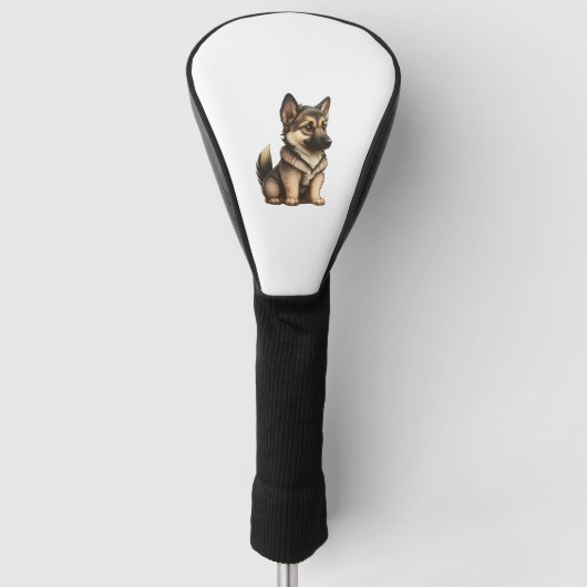 Chibi German Shepherd Golfheadcover (Voorkant)