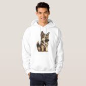 Chibi German Shepherd Hoodie (Voorkant volledig)