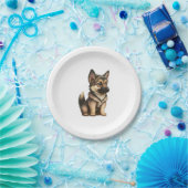 Chibi German Shepherd Papieren Bordje (Feest)