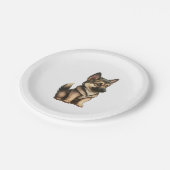 Chibi German Shepherd Papieren Bordje (Gekanteld)