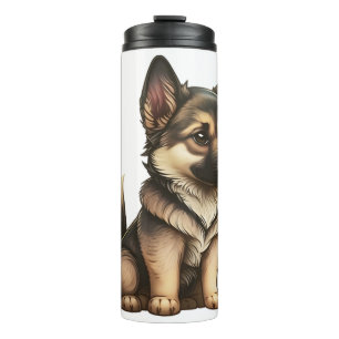 Chibi German Shepherd Thermosbeker