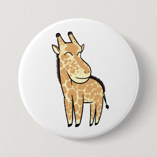 Chibi Giraffe Ronde Button 7,6 Cm
