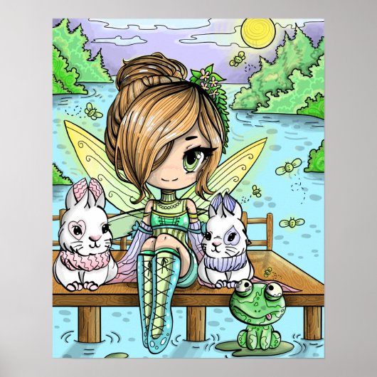Chibi Girl Fairy Poster (Voorkant)