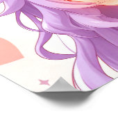 Chibi Girl Schattige Portret Poster (Hoek)