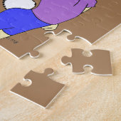 chibi girl with a bunny tail   button legpuzzel (Zijkant)