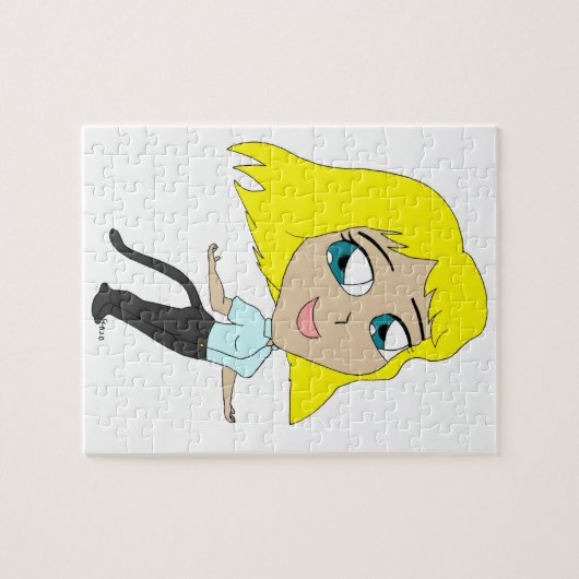 chibi girl with a tail legpuzzel (Horizontaal)