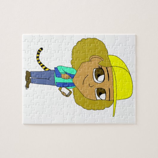 chibi girl with a tiger tail legpuzzel (Horizontaal)