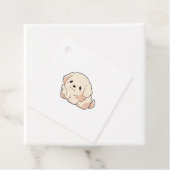 Chibi Golden Retriever Puppy Bedankjes Labels (In situ)