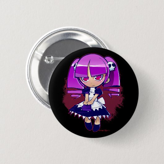 Chibi Gothic Ronde Button 5,7 Cm (Voorkant /achterkant)