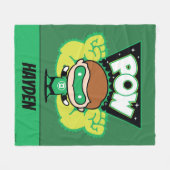 Chibi Green Lantern Forming Giant Fists Fleece Deken (Voorkant (Horizontaal))