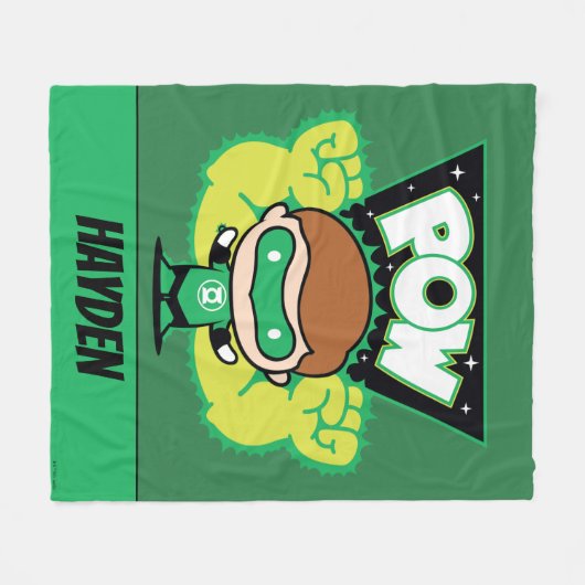 Chibi Green Lantern Forming Giant Fists Fleece Deken (Voorkant (Horizontaal))