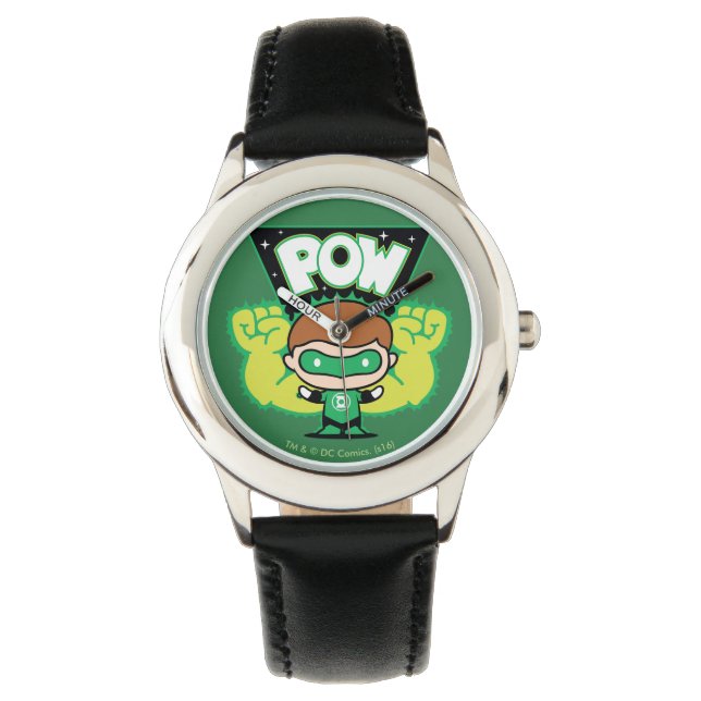 Chibi Green Lantern Forming Giant Fists Horloge (Voorkant)