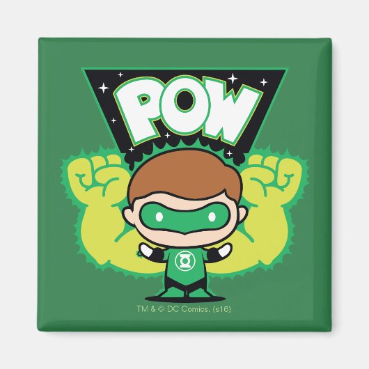 Chibi Green Lantern Forming Giant Fists Magneet (Voorkant)