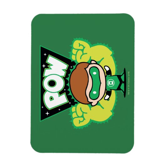 Chibi Green Lantern Forming Giant Fists Magneet (Verticaal)