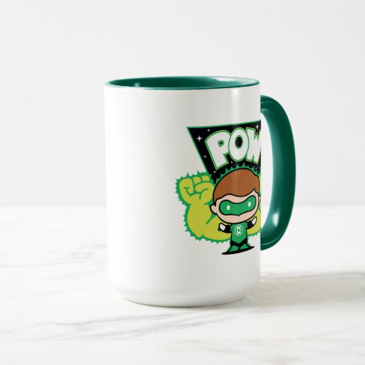 Chibi Green Lantern Forming Giant Fists Mok (Voorkant rechts)