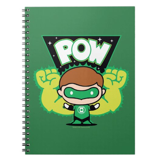 Chibi Green Lantern Forming Giant Fists Notitieboek (Voorkant)
