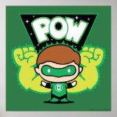 Chibi Green Lantern Forming Giant Fists Poster (Voorkant)