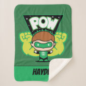 Chibi Green Lantern Forming Giant Fists Sherpa Deken (Voorkant)