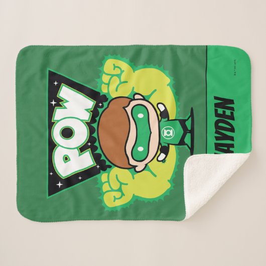 Chibi Green Lantern Forming Giant Fists Sherpa Deken (Voorkant (horizontaal))