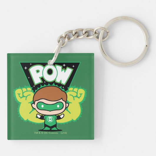 Chibi Green Lantern Forming Giant Fists Sleutelhanger (Achterkant)