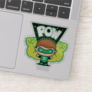 Chibi Green Lantern Forming Giant Fists Sticker