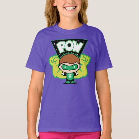 Chibi Green Lantern Forming Giant Fists T-shirt (Voorkant)