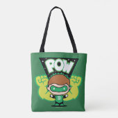 Chibi Green Lantern Forming Giant Fists Tote Bag (Achterkant)