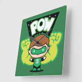 Chibi Green Lantern Forming Giant Fists Vierkante Klok (Hoek)