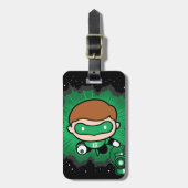 Chibi Green Lantern vliegt door de ruimte Bagagelabel (Voorkant verticaal)