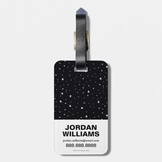 Chibi Green Lantern vliegt door de ruimte Bagagelabel (Achterkant verticaal)