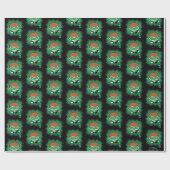 Chibi Green Lantern vliegt door de ruimte Cadeaupapier (Vlak)