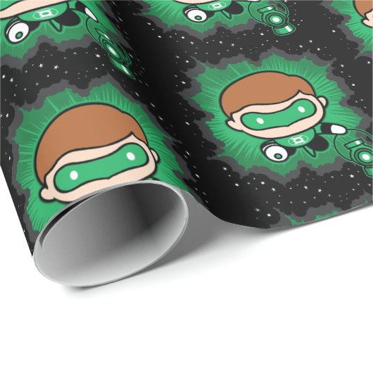 Chibi Green Lantern vliegt door de ruimte Cadeaupapier (Rol Hoek)