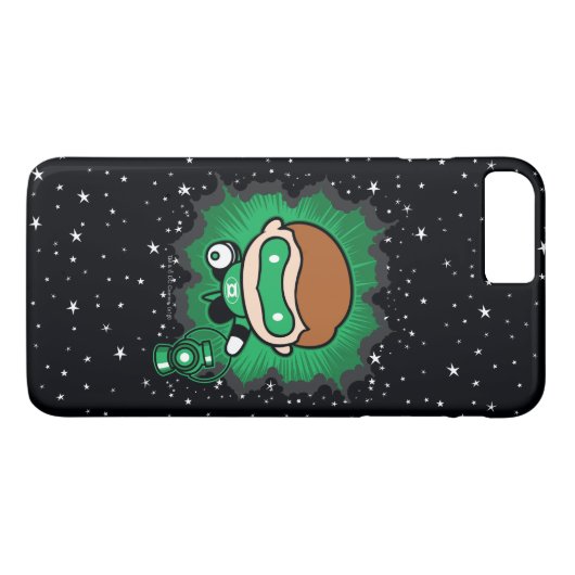 Chibi Green Lantern vliegt door de ruimte Case-Mate iPhone Case (Achterkant (Horizontaal))