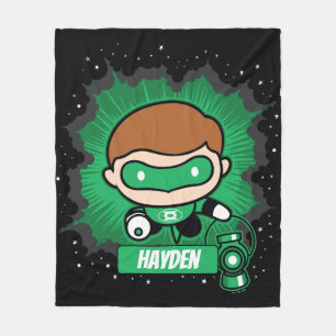 Chibi Green Lantern vliegt door de ruimte Fleece Deken