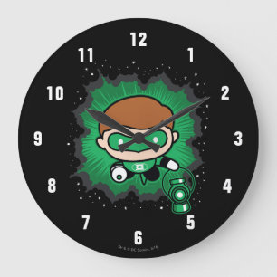 Chibi Green Lantern vliegt door de ruimte Grote Klok