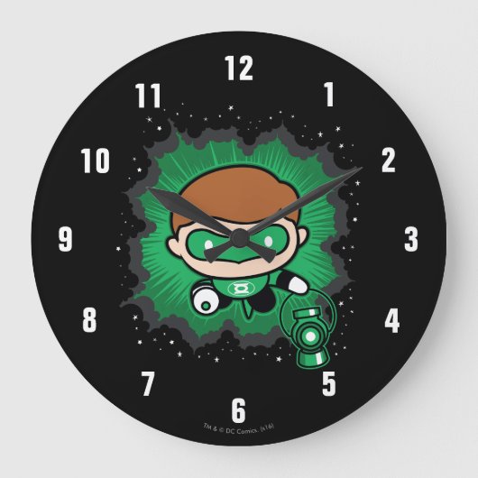 Chibi Green Lantern vliegt door de ruimte Grote Klok (Voorkant)
