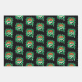 Chibi Green Lantern vliegt door de ruimte Inpakpapier Vel (Voorkant 2)