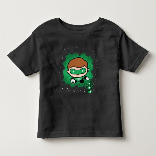 Chibi Green Lantern vliegt door de ruimte Kinder Shirts (Voorkant)