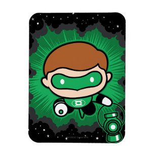Chibi Green Lantern vliegt door de ruimte Magneet