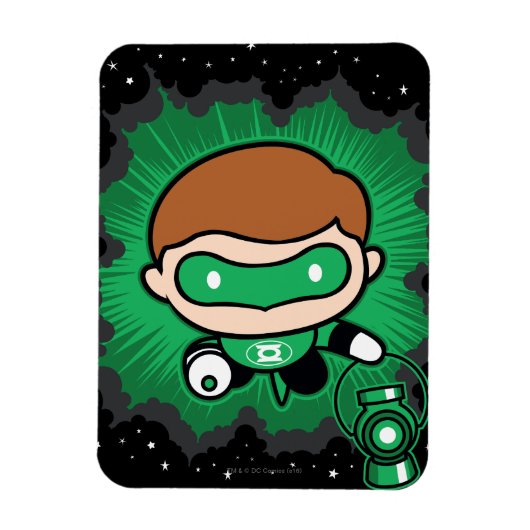 Chibi Green Lantern vliegt door de ruimte Magneet (Verticaal)