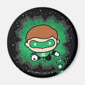 Chibi Green Lantern vliegt door de ruimte Magneet (Voorkant)