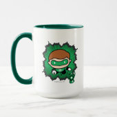 Chibi Green Lantern vliegt door de ruimte Mok (Links)