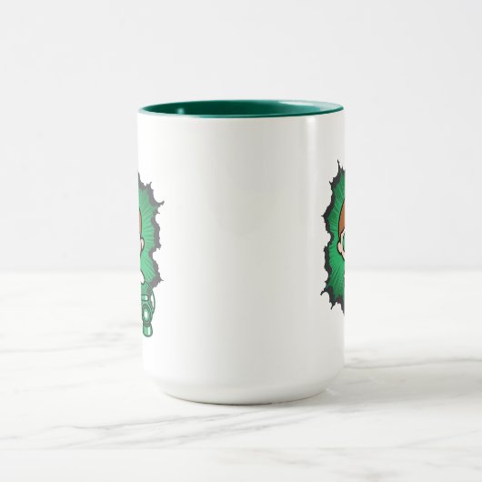 Chibi Green Lantern vliegt door de ruimte Mok (Midden)