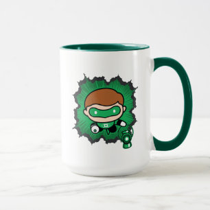 Chibi Green Lantern vliegt door de ruimte Mok