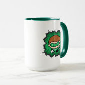 Chibi Green Lantern vliegt door de ruimte Mok (Voorkant rechts)