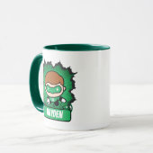 Chibi Green Lantern vliegt door de ruimte Mok (Voorkant links)
