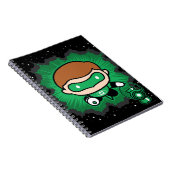 Chibi Green Lantern vliegt door de ruimte Notitieboek (Rechterzijde)