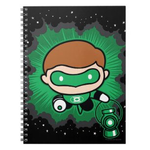 Chibi Green Lantern vliegt door de ruimte Notitieboek