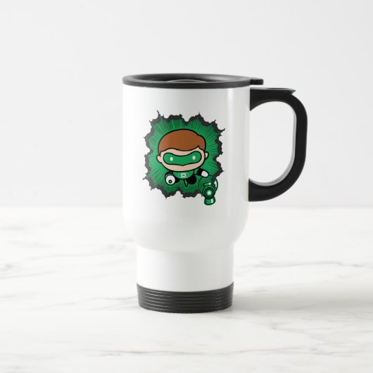 Chibi Green Lantern vliegt door de ruimte Reisbeker (Rechts)