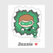 Chibi Green Lantern vliegt door de ruimte Sticker (Vel)